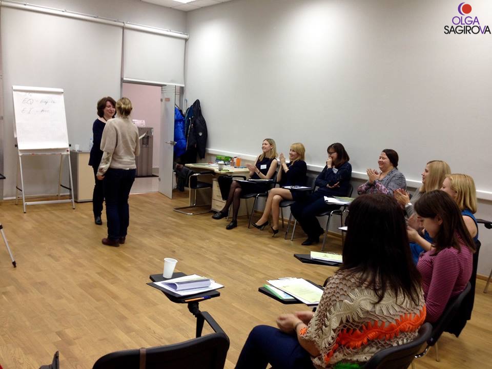 23 и 29 октября 2015 год: Ольга Сагирова провела тренинг на тему «Введение в эмоциональный интеллект» по методике Йельского университета для сотрудников Страховой группы «Согласие».